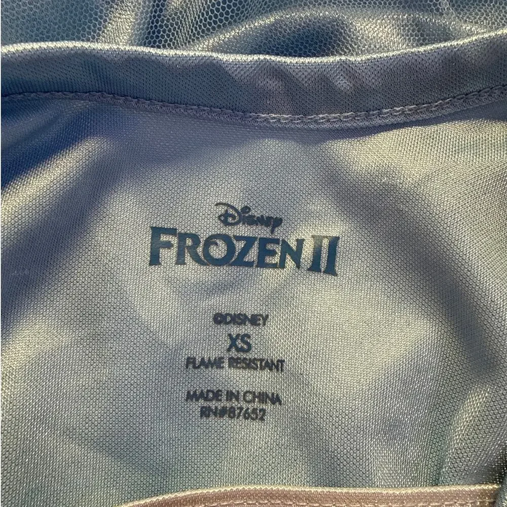Disney Frozen Elsa Dress Blue Tulle Princess Costume‎ Girls XS Party Fairytale